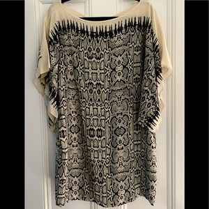 Paula Hermanny Silk Dress with Black Beads, Medium